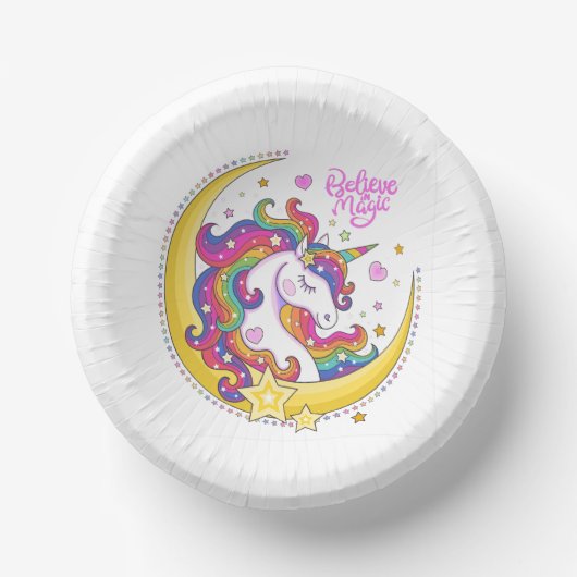 Einhorn Magic Paper Bowls Pappteller (Vorderseite)