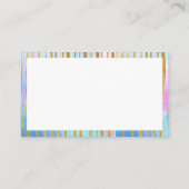 Einhorn Magic Pink Gold Streifen Mit Monogramm Visitenkarte (Rückseite)