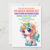 Einhorn Magical Whimsical Girly Wedding Einladung (Vorderseite)