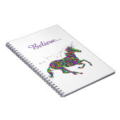 Einhorn-Magie glaubt bunter Zeitschrift Notizblock (Rechte Seite)