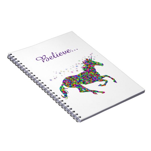 Einhorn-Magie glaubt bunter Zeitschrift Notizblock (Rechte Seite)