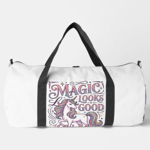 Einhorn-Magie sieht auf mir trendy Shirt Grafik gu Duffle Bag