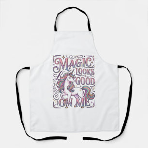 Einhorn-Magie sieht auf mir trendy Shirt Grafik gu Schürze