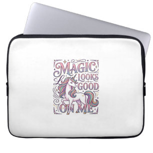Einhorn-Magie sieht auf mir trendy Shirt Graphi gu Laptopschutzhülle