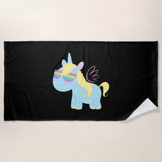 Einhorn Magie        Strandtuch (Vorderseite)