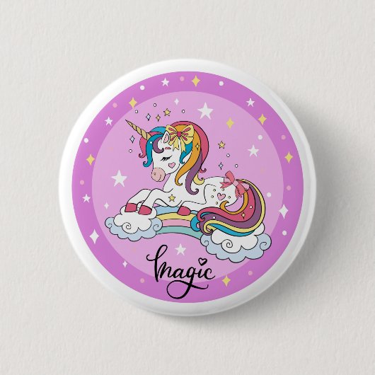 Einhorn-Magie-Taste Button (Vorderseite)