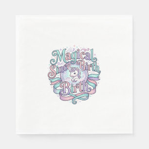 Einhorn Magisch Seit Geburt Original Grafik T-Shir Serviette