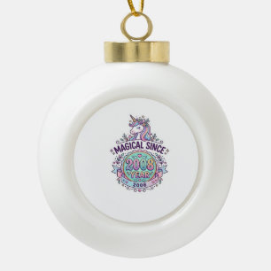 Einhorn Magisch Seit Jahr Grafikdesign Zazzle D Keramik Kugel-Ornament