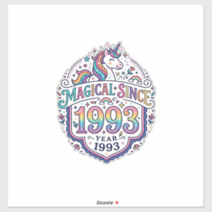 Einhorn Magisch Seit Jahr Trendiger Druck auf Anfr Aufkleber