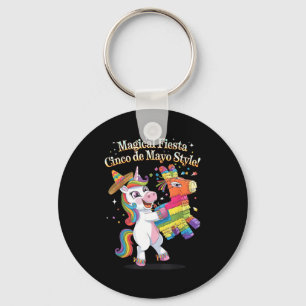 Einhorn magische Fiesta Cinco de Mayo Stil mexikan Schlüsselanhänger