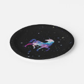 Einhorn-magische Galaxie Pappteller (Schrägansicht)