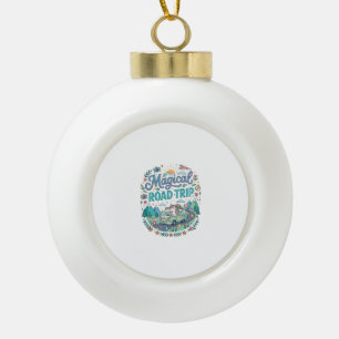 Einhorn Magische Reise Druckfertige POD Kunst_ Keramik Kugel-Ornament