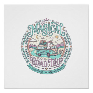 Einhorn Magische Reise Original Grafik T-Shirt Des Poster