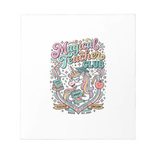 Einhorn Magischer Lehrer Club Kawaii Marktplatz Ar Notizblock