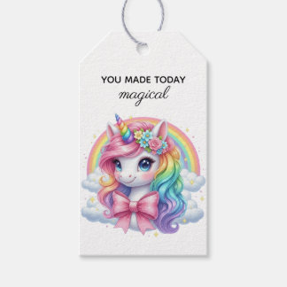 Einhorn Magisches Geburtstags-Geschenk-Tag | Regen Geschenkanhänger