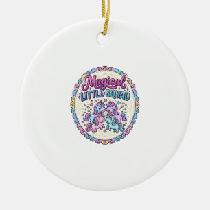 Einhorn Magisches Kleines Squad POD Bereit Apparel Keramik Ornament