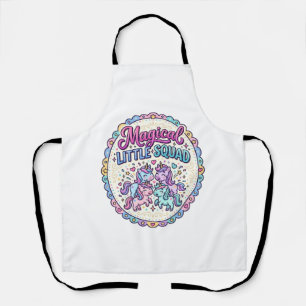 Einhorn Magisches Kleines Team POD Bereit Apparel  Schürze