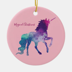 Einhorn-magisches Weihnachten Keramik Ornament
