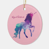 Einhorn-magisches Weihnachten Keramik Ornament (Links)