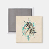 Einhorn Magnet (Vorderseite/Rückseite)