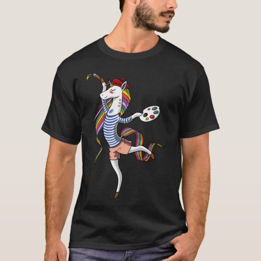 Einhorn-Maler T-Shirt (Vorderseite)