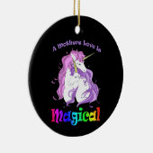Einhorn Mama Eine Mütter Liebe ist magisch Keramik Ornament (Rechts)