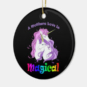 Einhorn Mama Eine Mütter Liebe ist magisch Keramik Ornament (Links)