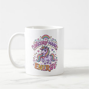 Einhorn Mama Energie Buntes Zazzle Design_1 Kaffeetasse
