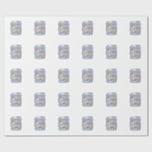 Einhorn Mama Energie Kawaii Vektor Design_1 Geschenkpapier