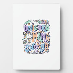 Einhorn Mama Energie Kawaii Vektordesign_1 Fotoplatte