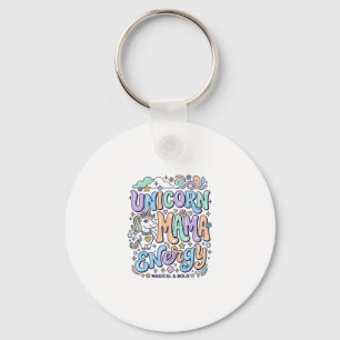 Einhorn Mama Energie Kawaii Vektordesign_1 Schlüsselanhänger
