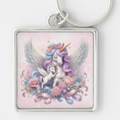 Einhorn Mama & Kind Schlüsselanhänger (Vorne)