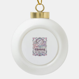 Einhorn Märchen Hufe Original Merch Design_1 Keramik Kugel-Ornament