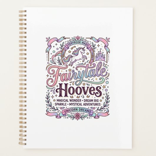 Einhorn Märchen Hufe Original Merch Design_1 Planer (Vorderseite)
