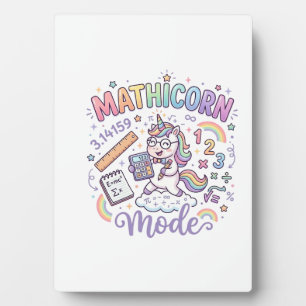 Einhorn Mathicorn Mode Anbetungswürdige Typografie Fotoplatte