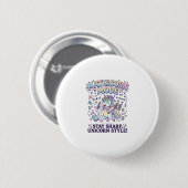 Einhorn Mathicorn Mode Charmant Weißer Hintergrund Button (Vorne & Hinten)