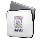 Einhorn Mathicorn Modus Charmant Weißer Hintergrun Laptopschutzhülle (Vorderseite Links)