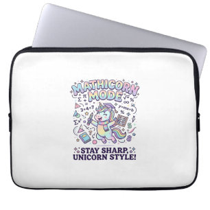 Einhorn Mathicorn Modus Charmant Weißer Hintergrun Laptopschutzhülle