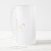 Einhorn Mattglas Bierglas (Vorderseite Links)