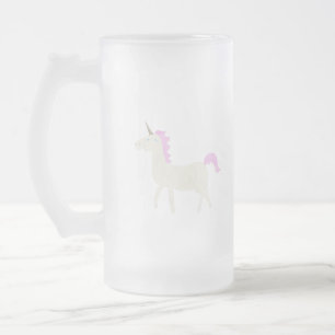 Einhorn Mattglas Bierglas