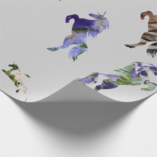 Einhorn-MattPackpapier, 30 in x 6 ft Geschenkpapier (Ecke)