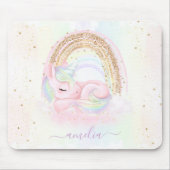 Einhorn-Maus-Pad mit Namen Mousepad (Vorne)