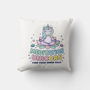 Einhorn-Meditation Einhorn Fett-Typografie T-Shirt Kissen