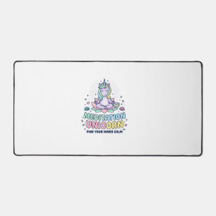 Einhorn-Meditation Einhorn Fett-Typografie T-Shirt Schreibtischunterlage