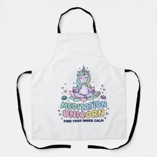 Einhorn-Meditation Einhorn Fett-Typografie T-Shirt Schürze