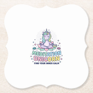 Einhorn-Meditation Einhorn Fett-Typografie T-Shirt Untersetzer