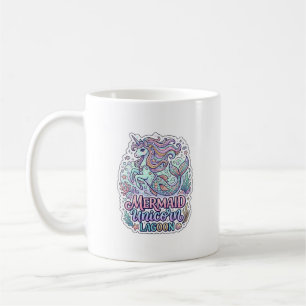 Einhorn Meerjungfrau Einhorn Lagune Grafikdesign Z Kaffeetasse