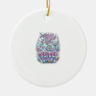 Einhorn Meerjungfrau Einhorn Lagune Grafikdesign Z Keramik Ornament