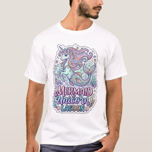 Einhorn Meerjungfrau Einhorn Lagune Grafikdesign Z T-Shirt