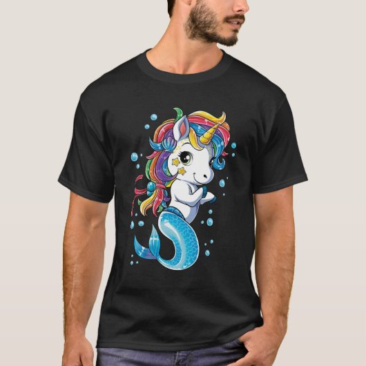 Einhorn-Meerjungfrau Mermicorn T-Shirt (Vorderseite)